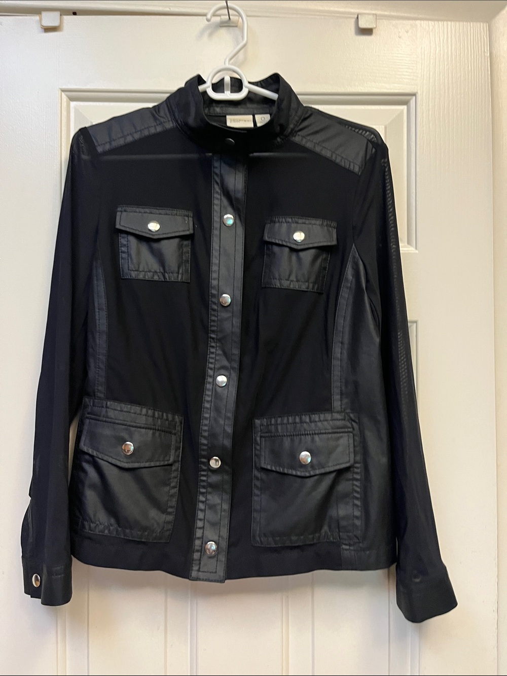Zynergy by Chicos Black Women's Utility I Jacket 0 NWOT